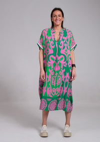Ainsley™ Elegant Floral Dress in Pink