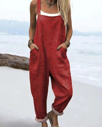 Aiza™ Meadow Glow Jumpsuit in Red