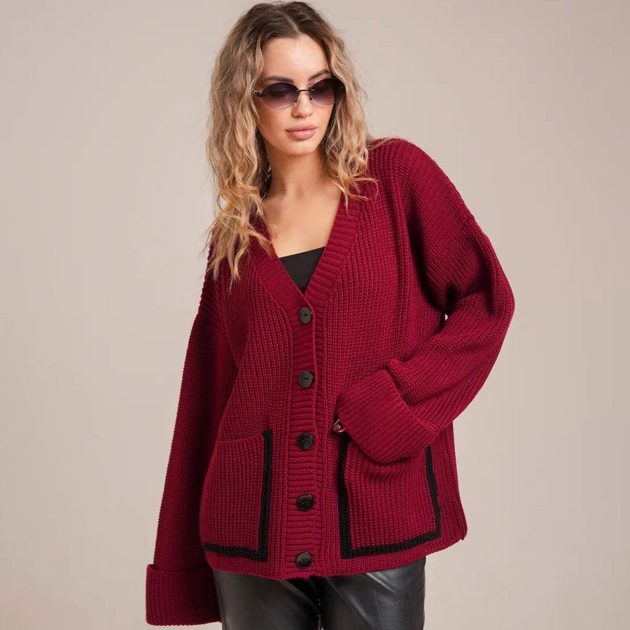 Alara Casual Knit Cardigan with Pockets