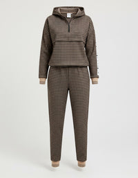 Alara Comfortable Suit in Brauner Streifen