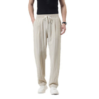 Alaric Casual Linen Trousers in Khaki Stil1