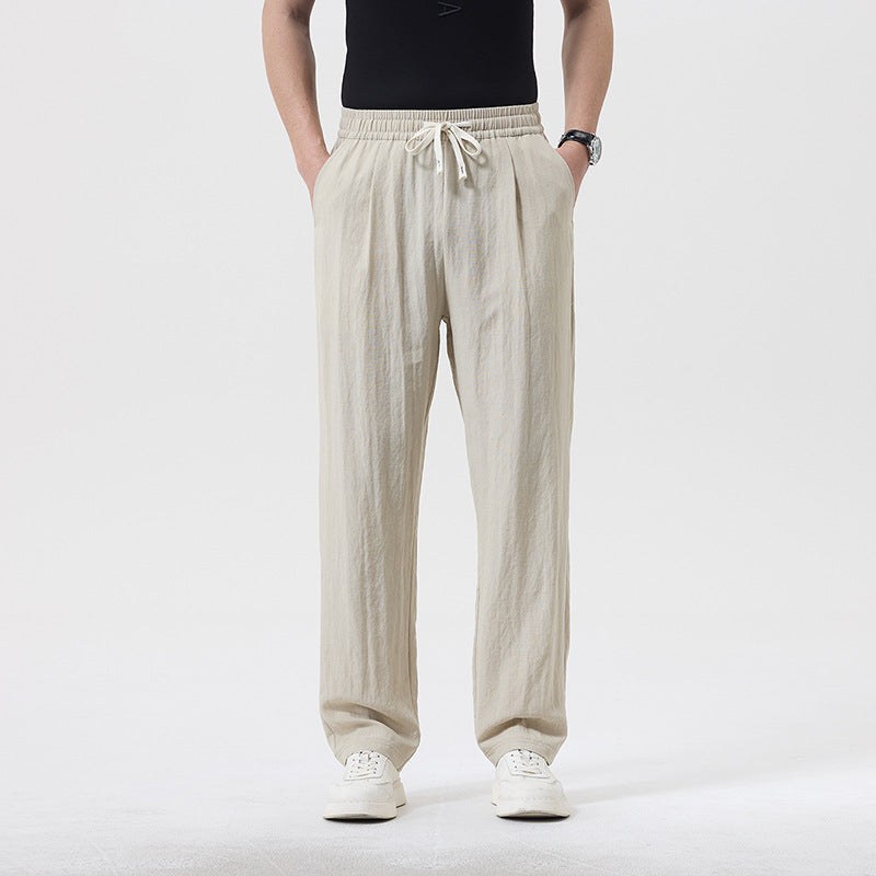 Alaric Casual Linen Trousers in Khaki Stil1