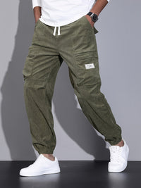 Alaric Corduroy Trousers in Army Green