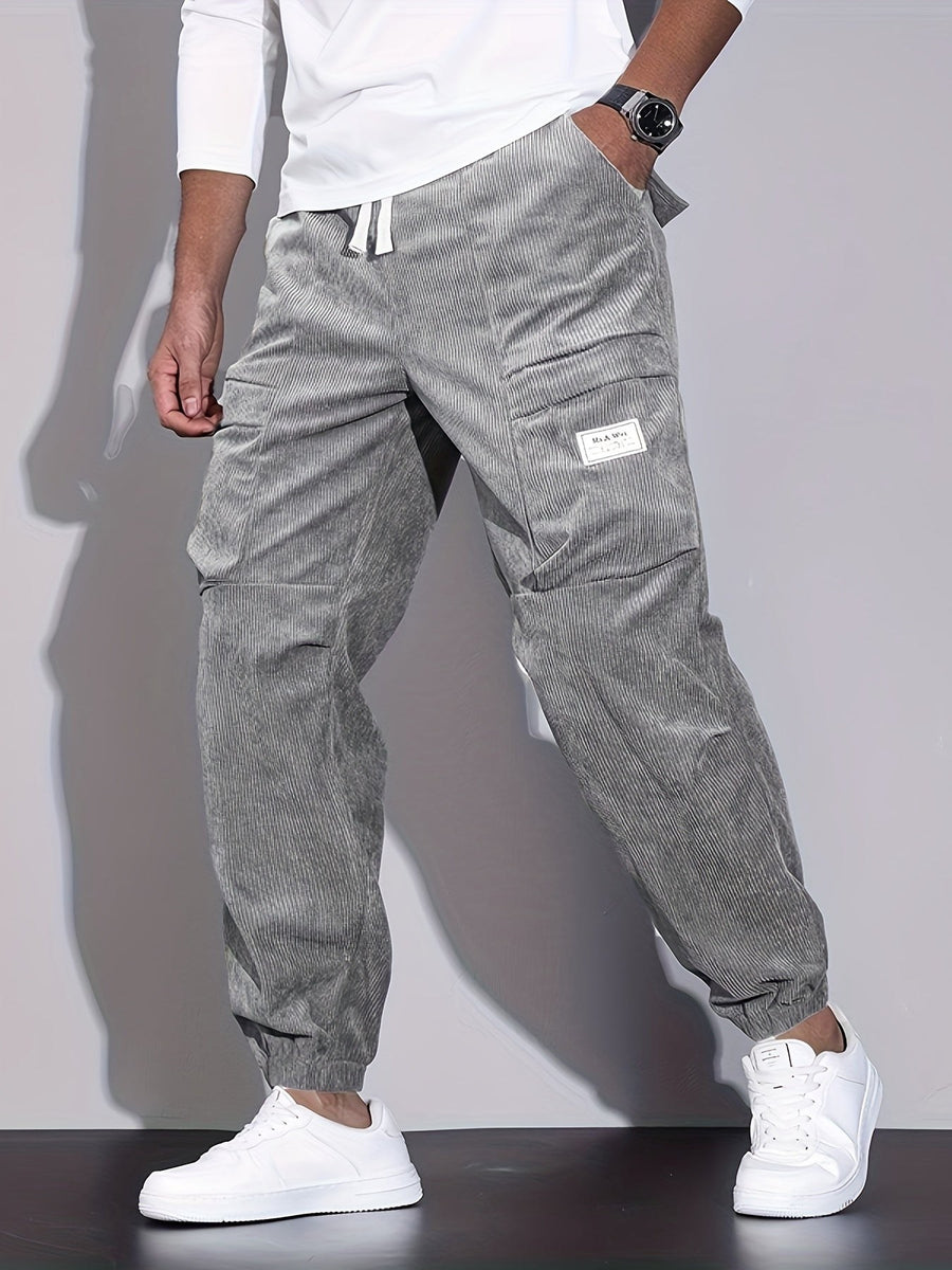 Alaric Corduroy Trousers in Grey