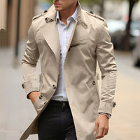 Alaric Elegant Trench Coat in Beige