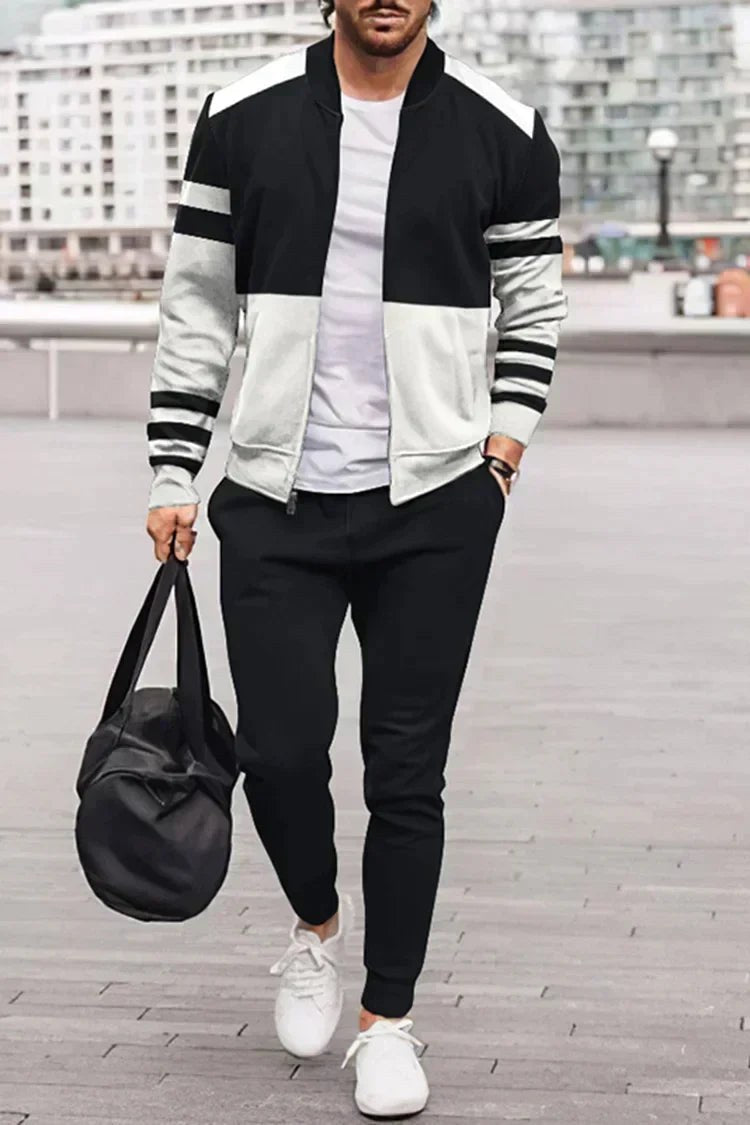 Alaric Suit in White and Black