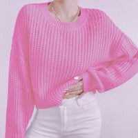 Alessia Casual Knit Sweater in Pink