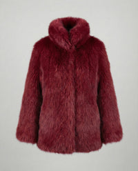 Alessia Coat in Wine Red