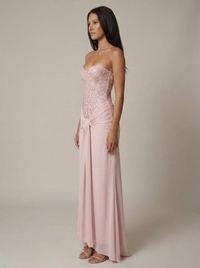 Alessia | Corset Strapless Maxi Dress