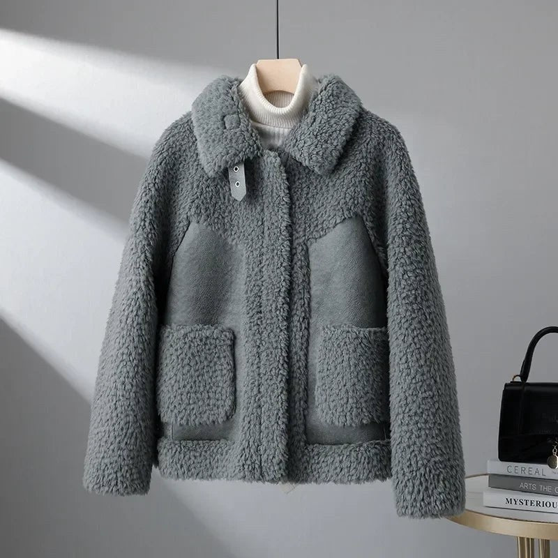 Alessia Klein Sherpa Jacket in Gray