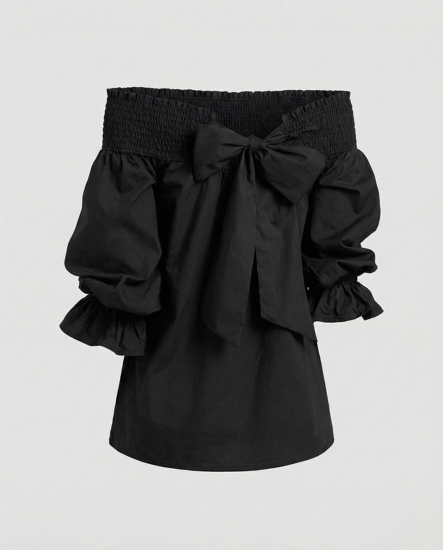 Alessia Linen Blend Dress in Black