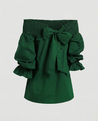 Alessia Linen Blend Dress in Green