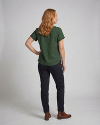 Alessia Linen Blouse with Button Front