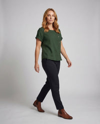 Alessia Linen Blouse with Button Front