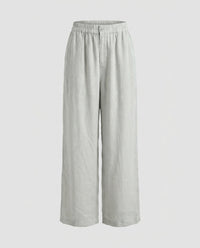Alessia Linen Trousers with Pockets in Frostgrau