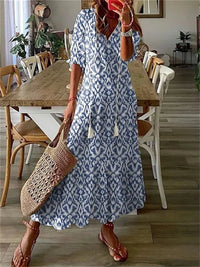 Alessia Summer Dress in Blue