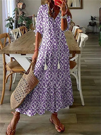 Alessia Summer Dress in Purple