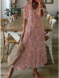 Alessia Summer Dress in Red