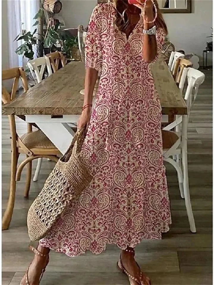 Alessia Summer Dress in Red