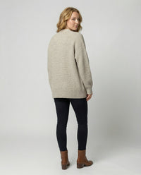 Alice Elegant Knit Cardigan in Light Grey