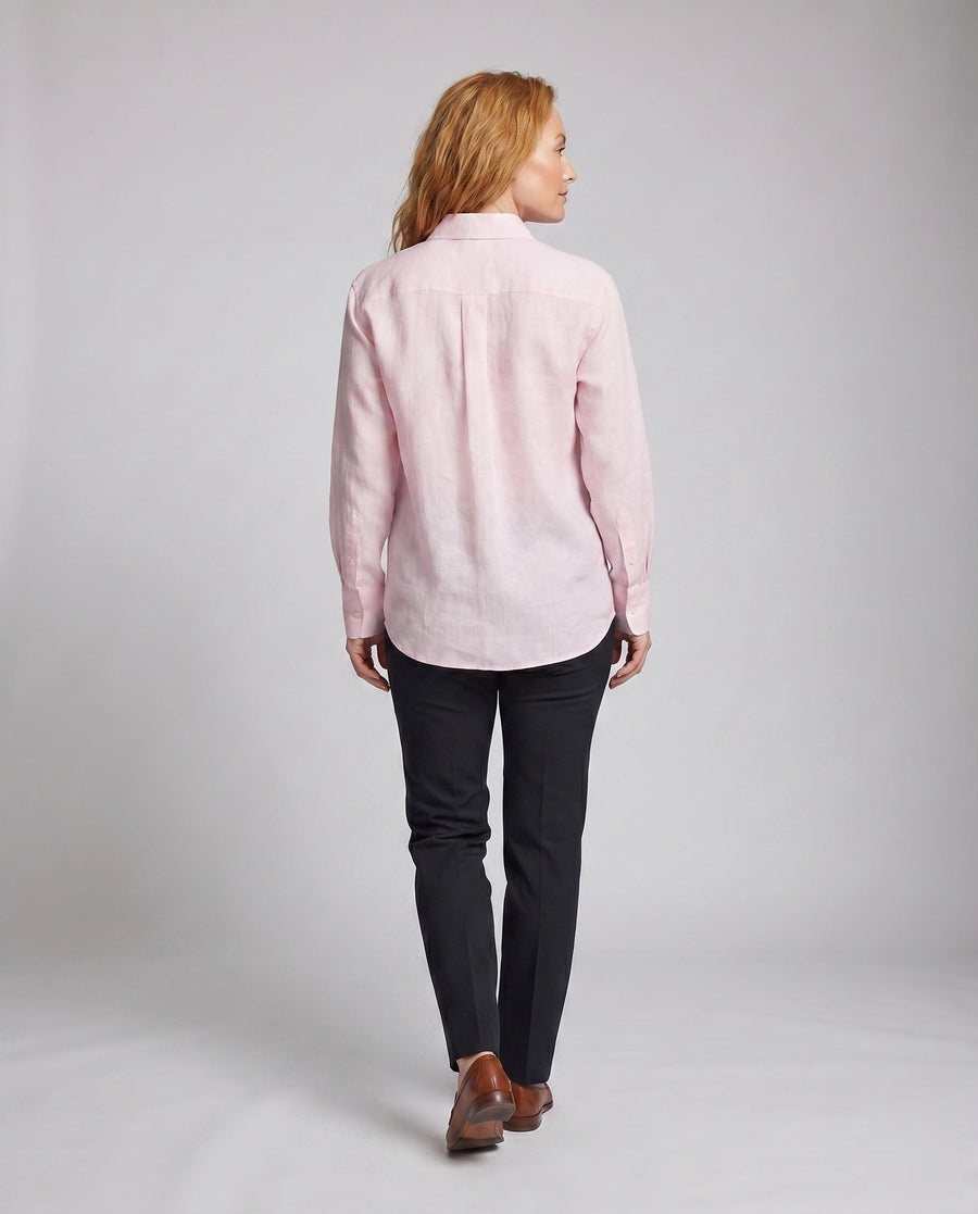 Alice Elegant Linen Blouse with Oversized