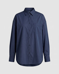 Alice Elegant Linen Blouse with Oversized in Farblich