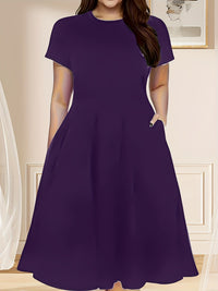 Alice Elegant Maxi Dress with Pockets in Purple