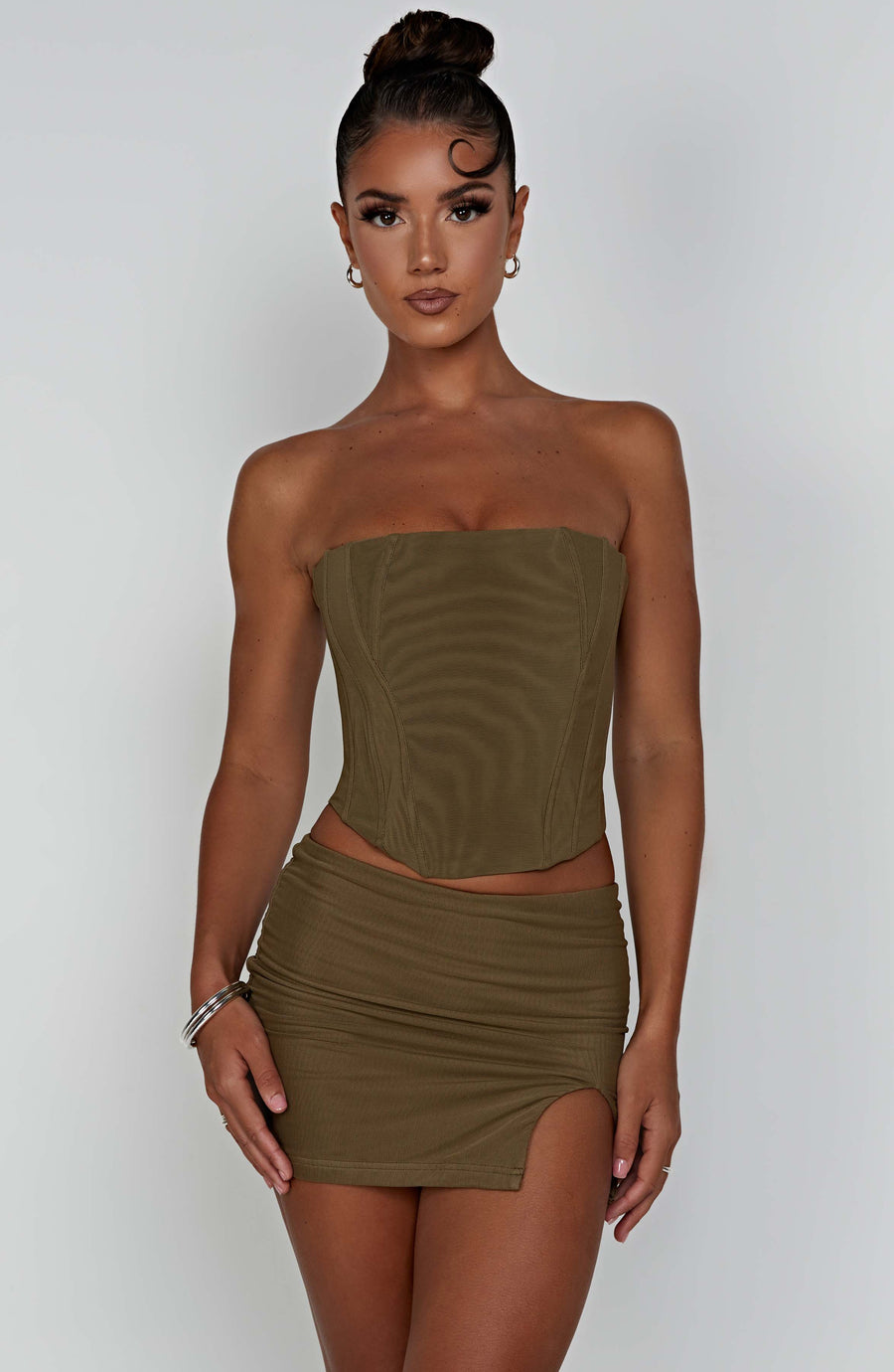 Melanie Mini Skirt - Khaki