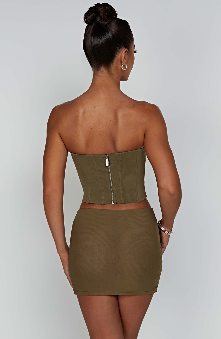 Melanie Mini Skirt in Khaki