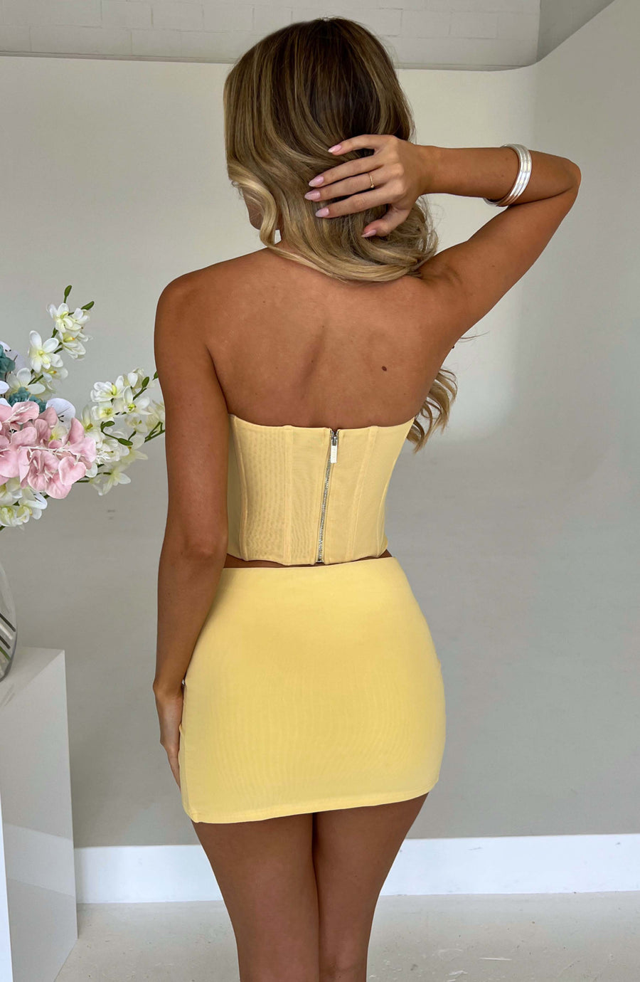 Melanie Mini Skirt - Lemon