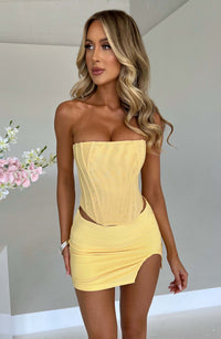 Melanie Mini Skirt - Lemon