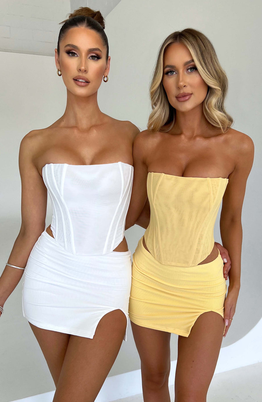 Melanie Mini Skirt - Lemon