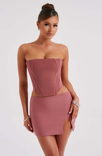 Melanie Mini Skirt in Rose Pink