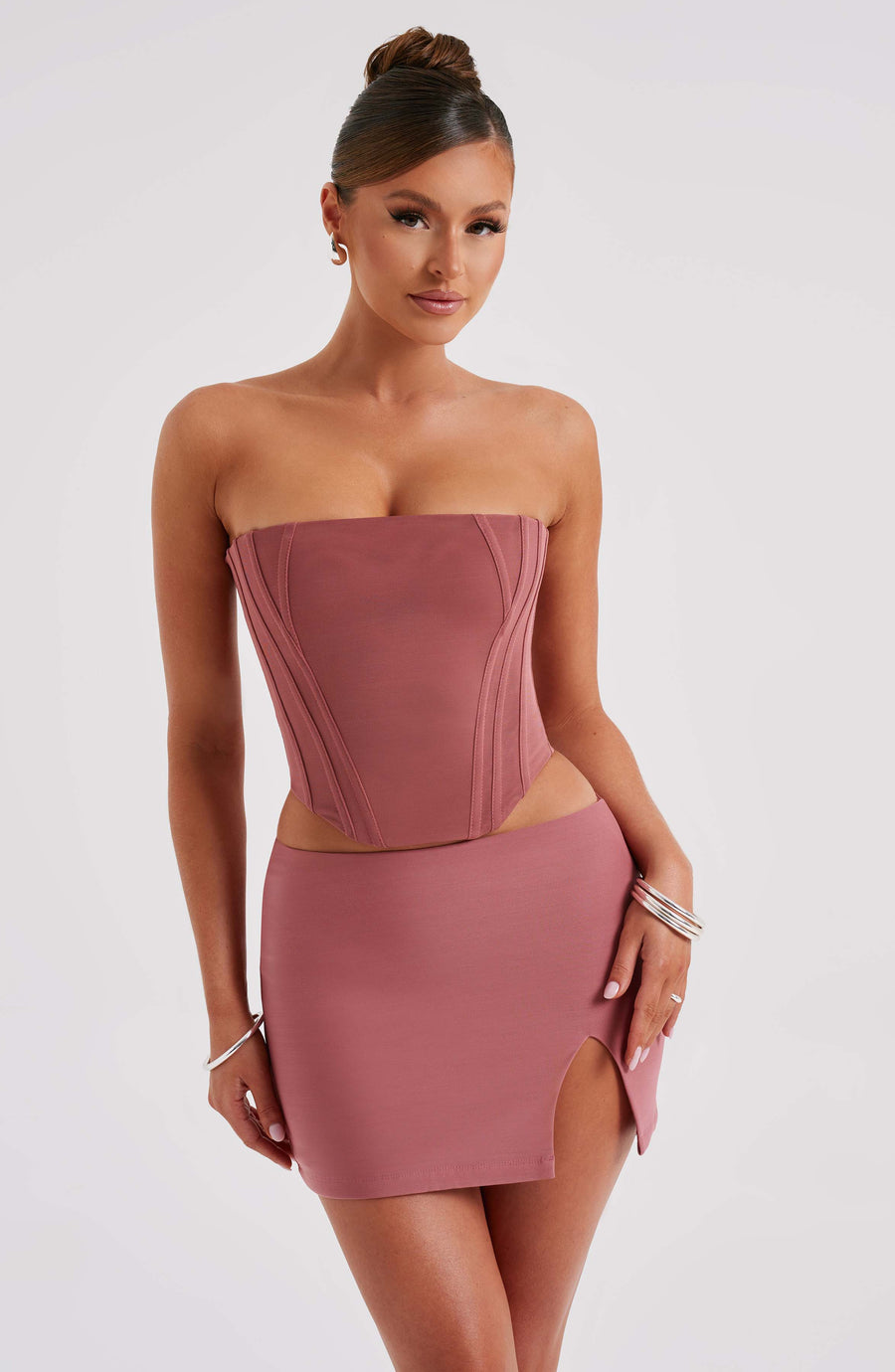 Melanie Mini Skirt in Rose Pink