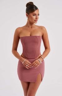 Melanie Mini Skirt in Rose Pink