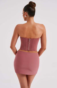 Melanie Mini Skirt in Rose Pink