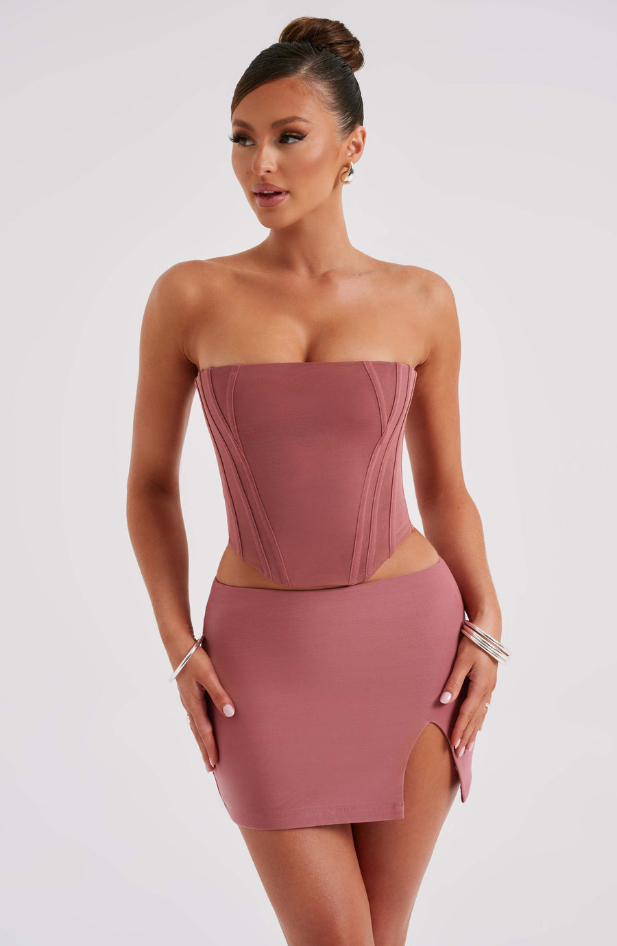 Melanie Mini Skirt in Rose Pink