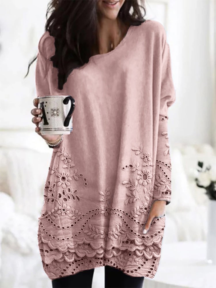 Alinta™ Printed Cozy Sweater in Pink