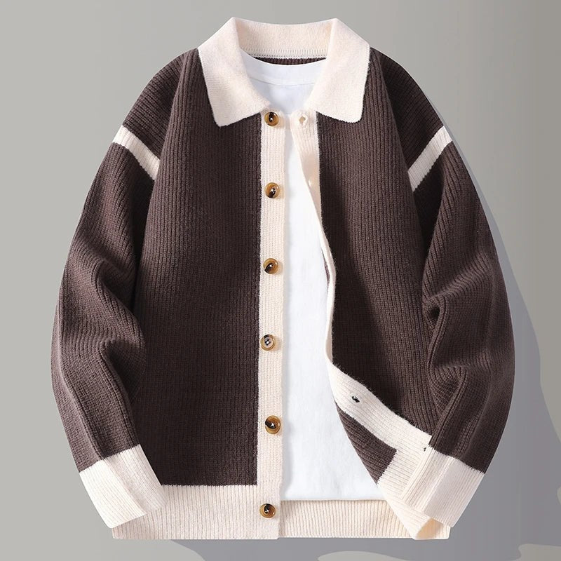 Allen Alpaca Wool Cardigan in Charcoal