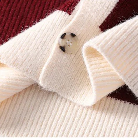 Allen Alpaca Wool Cardigan in Crimson