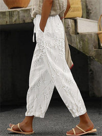 Allira™ Trendy Printed Trousers in White
