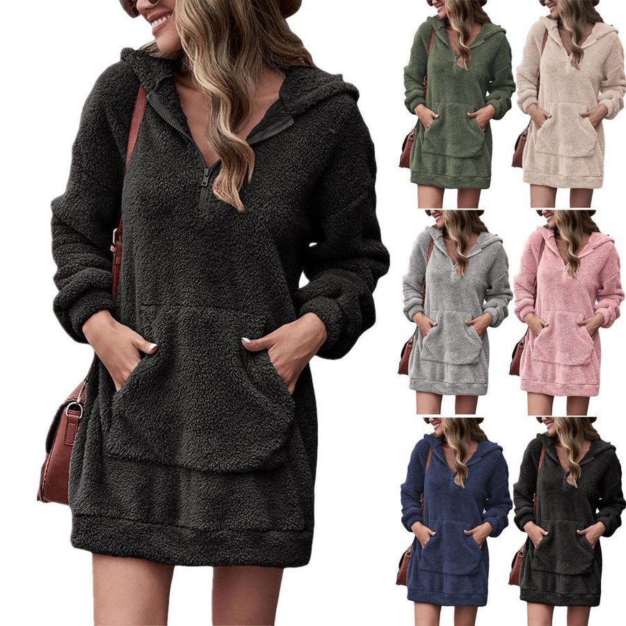 Althea Dress with Zip Front and Pockets