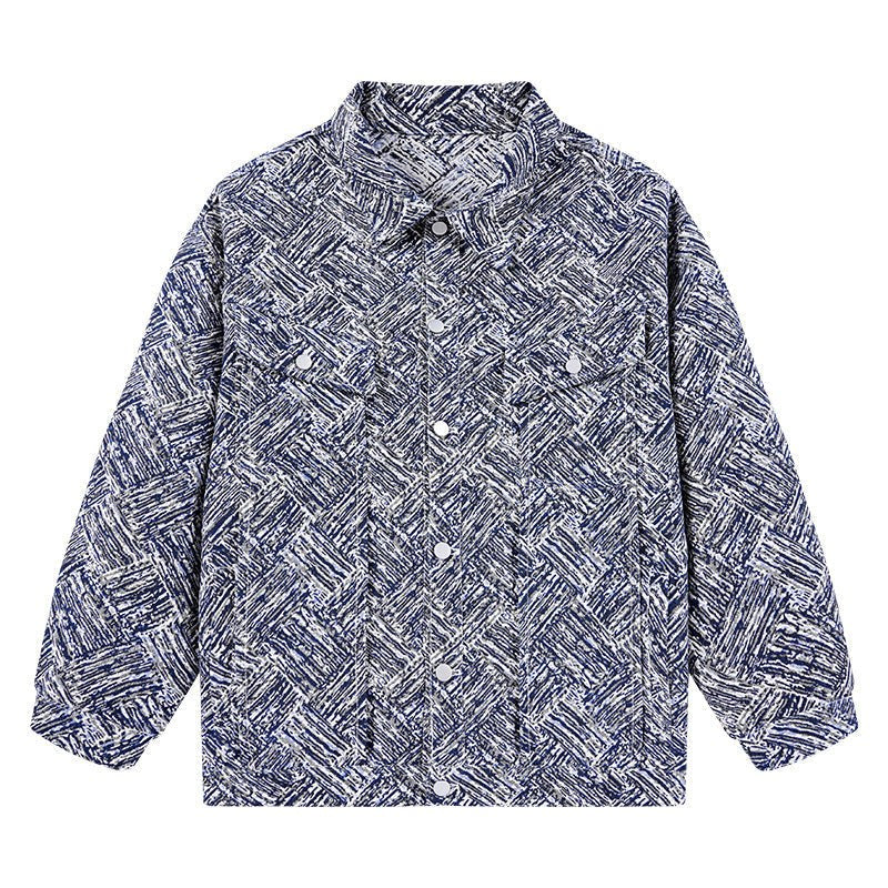 Althea Elegant Quilted Jacket in Blue