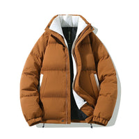 Althea Jacket with Zip Front and Pockets in Brown