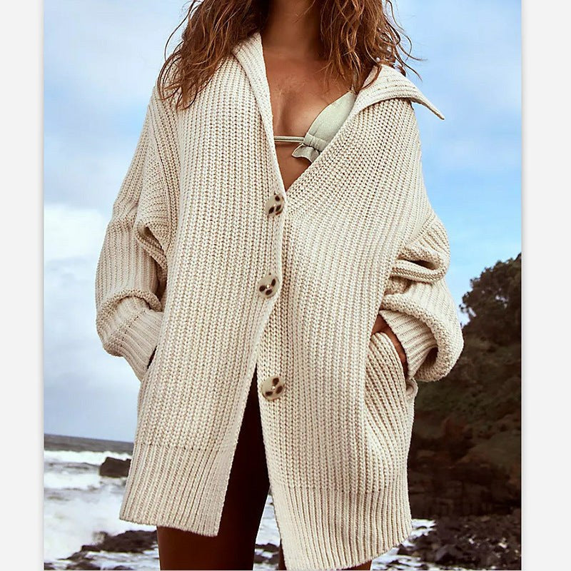 Althea Knit Cardigan with Pockets and Hood