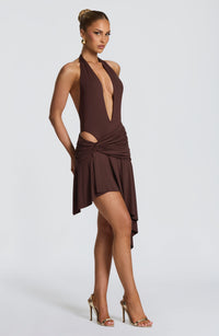 Jacinta Mini Skirt - Plum Brown