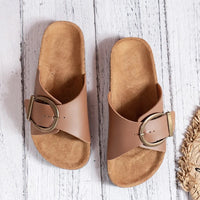 Alveth Women's Buckle Slide Sandals in White