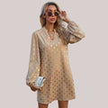 Alyssa Gold Polka Dot Mini Dress