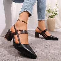 Amada Pointed Toe Heel in Charcoal