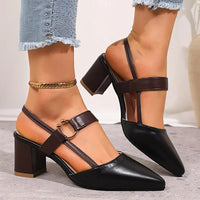 Amada Pointed Toe Heel in Charcoal